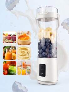 Teckwe Portable Blender With Digital Display, USB Rechargeable Personal Smoothie Juicer Cup, Mini Electric Fruit Mixer With Extra Travel Bottle For Travel Outdoor Home, Suitable For Summer Use - 0.5L-1L - View 4