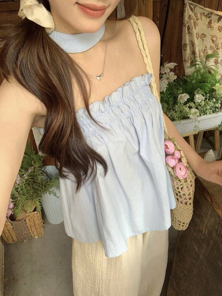 Women's Solid Color Casual Korean Style Fresh Camisole