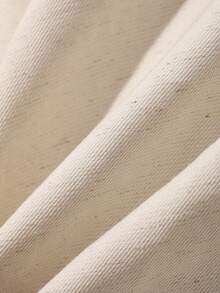 Livesso 春夏圓領無袖刺繡圖案綁腰女式背心外套 - 卡其色 - 查看 7