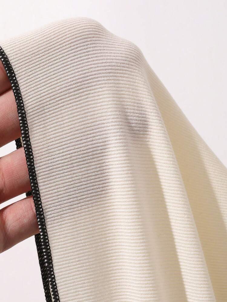 Contrast Color Halter Backless Sexy Crop Top For Summer Vacation