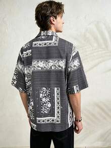 Airaco Men's Summer Vacation Printed Short Sleeve Shirt - Multicolor - View 2