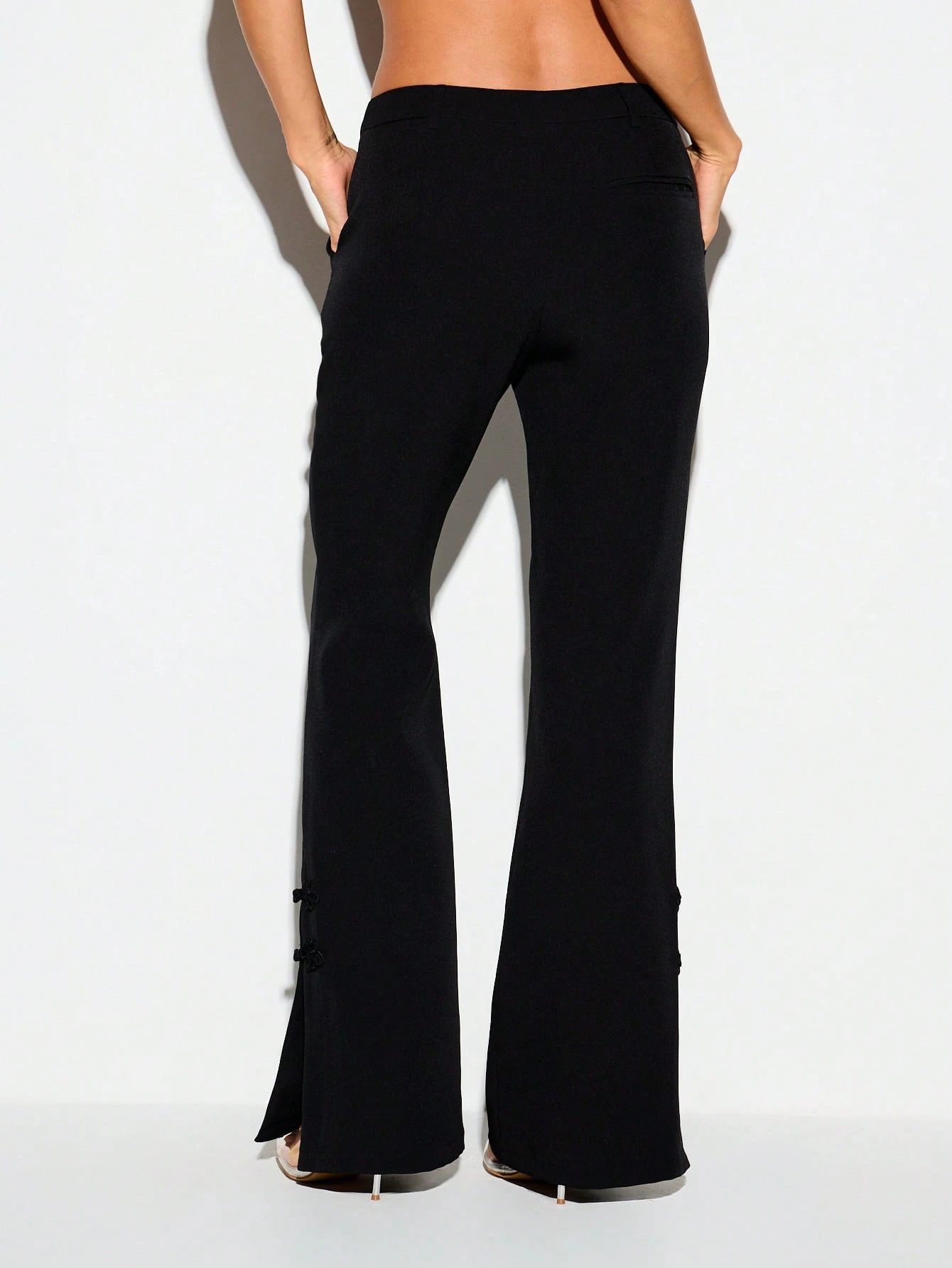 KIZN Flared Trouser With Frog Clasp And Split Hem