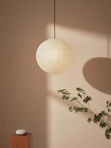 Zazumi White Paper Hanging Lamp Shade – Large Round Foldable Paper Lantern For Party, Wedding, Home Decoration – Elegant Chinese Lantern For Festive Lighting (1 Pack) - Round - View 7