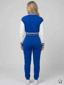 Conjunto de pans de beisbolera - azul real - Ver 4