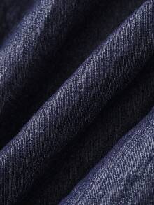 DAZY Baby Girl Korean Style Layered Puff Denim - Blue - View 3