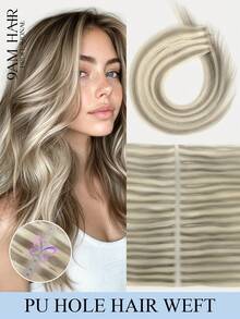 Tóc nối Butterfly Weft, tóc thật 12-24 inch, tóc nối lỗ vô hình, tóc thẳng mượt, tóc nối hai mặt cho nữ, tóc nối mới về, màu vàng tro highlight vàng bạch kim, tóc nối lỗ PU XO hai lớp, đường chân tóc mượt mà, dệt vòng nhỏ, tóc thật bồng bềnh, thiết kế bền chắc, nhiều kiểu tóc, tăng cường vẻ đẹp tự nhiên cho mọi loại tóc. - S17-613 - Xem 1
