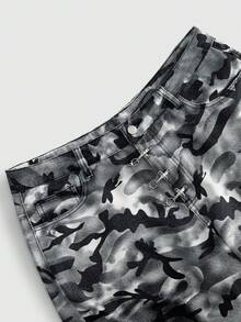 Quần short denim nam có khóa cài hình máy bay - Màu xanh lam - Xem 3