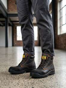 Men Industrial & Construction Boots - Negro Naranja - View 1