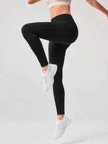 OutZeal Quần legging thể thao nữ màu đen, thích hợp tập luyện, tập gym, yoga, nhanh khô, ôm bụng, cạp cao nâng mông, hỗ trợ vận động. - màu đen - Xem 9