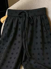 SHEIN PETITE Quần nữ - màu đen - Xem 4
