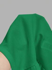 Slaydiva Women Sage Green Tropical Summer Casual Vacation Tank Top Solid Ribbed Crew Neck Racer Back Off-Shoulder Basic Versatile Sleeveless Vest Holiday - Green - View 8