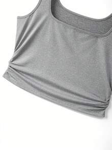 GlowEve CURVE Bộ 3 món nữ size lớn, áo sát nách xếp ly màu trơn, mùa hè - Nhiều màu - Xem 5