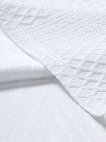 Manfinity Homme Áo thun nam tay ngắn size lớn, vải dệt jacquard, phong cách thời trang đa năng phù hợp đi chơi, món quà lý tưởng cho bạn trai hoặc chồng - Nhiều màu - Xem 4