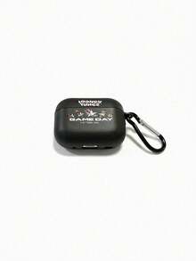 LOONEY TUNES X SHEIN 1pc Looney Tunes "Game Day" Soccer Team AirPods Case With Matte Black Finish, Featuring The Full Looney Tunes Soccer Team Graphic And "GAME DAY" Lettering, Complete With A Convenient Carabiner Hook. Full-Covered Shockproof Protection For Your Earbuds. Perfect Gift For Cartoon Lovers And Fans Of Looney Tunes. Compatible With AirPods 1/2/3/4/Pro/Pro 2/Pro 3, Earphone Accessories, , Quick Ship. - Black - View 10