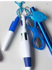 一套6支装护士笔，适合办公室和医务人员作为便携式办公用品，圆珠笔，荧光笔，折叠剪刀文具套装，开学季礼物，教师礼物，学校用品 - 彩色 - 查看 14