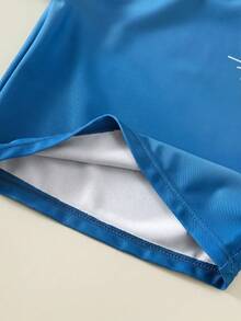 SHEIN Bộ đồ bơi ngắn tay màu xanh lá cây cho bé trai mùa hè, gồm 2 món, thích hợp cho bãi biển, hồ bơi và kỳ nghỉ. - Nhiều màu - Xem 9