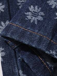 Dazy Kids Toddler Girls' Casual Wide Leg Loose Denim Pants - Blue - View 7