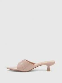 CUCCOO BIZCHIC Sandal cao gót thời trang nữ, phiên bản nhẹ khóa cài da bóng, phong cách thanh lịch cơ bản đi làm bốn mùa, đa năng cho lễ hội, dã ngoại, văn phòng và hằng ngày - Hồng - Xem 4