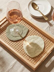 1 Piece Plain Flaxen Solid Color Handmade Coffee Mat, Dirt-Resistant, Beautiful Dress-Up, Restaurant Dress-Up Table, Suitable For Family Dinner, Daily Use, Banquet Use, Wedding Use, Festival, Party Dress-Up - Multicolor - View 3