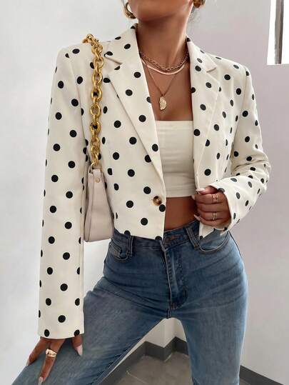 BizChic Áo khoác blazer ngắn nữ nhẹ, cổ bẻ, dáng suông, dễ phối đồ, phong cách thường ngày thanh lịch, lãng mạn thập niên 90, phù hợp cho tiệc tùng, đi biển, kỳ nghỉ, dự đám cưới, tiếp khách, hẹn hò, hòa nhạc, ăn trưa, sân bay.
