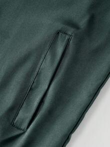 Manfinity Homme Men's Casual Versatile Zip-Up Pocket Long Sleeve Jacket - Dark Grey - View 6
