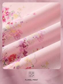Enchnt 女士休闲碎花吊带连衣裙 - 粉色 - 查看 8