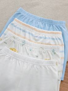 Cozy Pixies Bộ 8 món cho bé trai, họa tiết khủng long hoạt hình, chất liệu mềm mại, cổ tròn, không tay và quần short cạp chun. - Nhiều màu - Xem 4