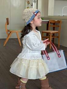 DAZY Infant/Toddler Girls' Solid Color Hooded Casual Spring/Summer Korean Style Jacket - White - View 6