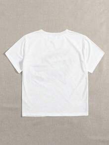 EMERY ROSE Damen Casual Aquarell Blumen Muster Kurzarm Rundhals T-Shirt, geeignet für tägliche Ausflüge und Dates - Verschiedenfarbig - Übersicht 2