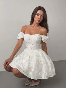 Women Midi Dresses - Apricot 2 - View 3