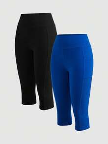 Cheerettes Quần legging thể thao nữ màu trơn có túi, kiểu dáng thường ngày, đa năng. - Nhiều màu - Xem 15