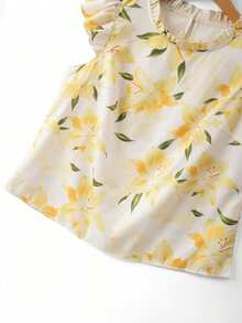GlowEve CURVE Áo kiểu dáng chữ A tay ngắn, xếp ly eo, chất liệu jacquard, thanh lịch dành cho phụ nữ trung niên, thích hợp mặc đi làm vào mùa hè. - Nhiều màu - Xem 7