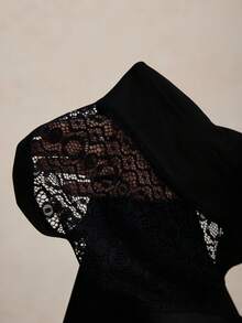 Activina Áo cưỡi ngựa tay ngắn phối ren dành cho nữ - màu đen - Xem 8