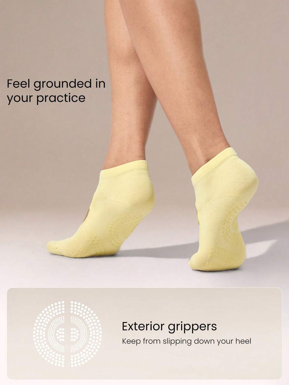 3 Pairs Anti-Slip Grips Strappy Seamless Toe Construction Ankle Yoga Pilates Black Socks