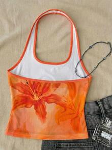 Áo tank top dài màu trắng kiểu yếm, ôm dáng, thích hợp cho bé gái tuổi teen, thích hợp mặc mùa hè. - Nhiều màu - Xem 2