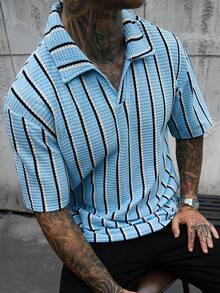 Manfinity Homme 时尚男士常规袖短袖 Polo 衫，纽扣前襟，波西米亚风图案；男士纯色针织半拉链网眼纹理短袖 Polo 衫；男士针织衫；男士钩针衬衫；男士复古衬衫；MerlaDesigns 男女通用多色衬衫；夏季衬衫；钩针格子衬衫；彩色格子钩针衬衫；男士钩针衬衫；彩虹衬衫。 - 彩色 - 查看 7