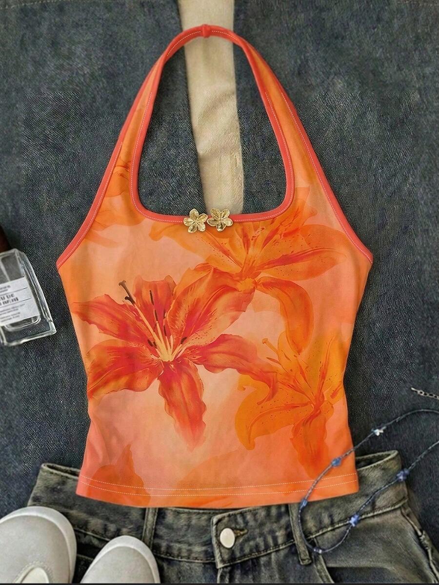 Áo tank top dài màu trắng kiểu yếm, ôm dáng, thích hợp cho bé gái tuổi teen, thích hợp mặc mùa hè. - Nhiều màu - Xem 1