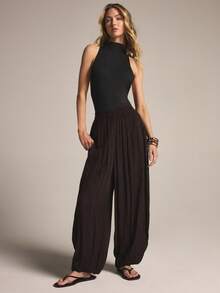 KSTM Body sin mangas con cuello alto y espalda abierta con diseño de espalda de tirantes para salir de noche y citas - Negro - Ver 5