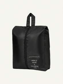 7pcs Travel Packing Bags, Large Capacity Multi-Function Zipper Storage Bags, Hand-Held Travel Bag, Storage Bag, Mesh Bag, Shoe Bag, Bottle Sleeve, Drawstring Bag, General Bag, Luggage Bag, Underwear Storage Bag, Hospital Bag, Shirts, Underwear, Clothes,Easy To Pack, Business Trip, Travel For Holiday - Black - View 10