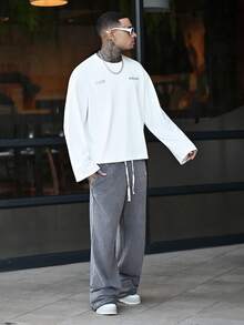 Devon Thys Men's Solid Molded Pants For Leisure Travel, Leisure Wear For Commuting, Daily Wear, For Rave - Dark Grey - View 5