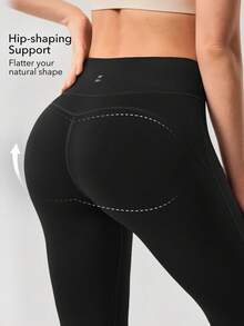 OutZeal Quần legging thể thao nữ màu đen, thích hợp tập luyện, tập gym, yoga, nhanh khô, ôm bụng, cạp cao nâng mông, hỗ trợ vận động. - màu đen - Xem 3