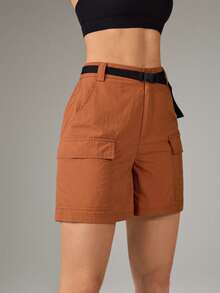 OutZeal Gym Shorts Women Outdoor Shorts Summer Hiking Workout Camping Water-Resistant Outdoor Bottoms - Red Orange - View 9