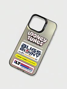 LOONEY TUNES X SHEIN 1個 Looney Tunes 兔八哥足球隊精神手機殼，封面印有堆疊的兔八哥足球圖案、「LOONEY TUNES」標誌和「LIVE FOR THE GAME」字樣。全覆蓋防震保護您的手機。適合卡通愛好者和 Looney Tunes 粉絲的完美禮物。相容於 iPhone 手機殼和 Galaxy 手機殼，手機配件 - 黑色 - 查看 7