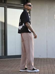 Devon Thys Quần Jeans Ống Thẳng Dáng Rộng Có Túi Cho Nam - Màu đỏ tím - Xem 5