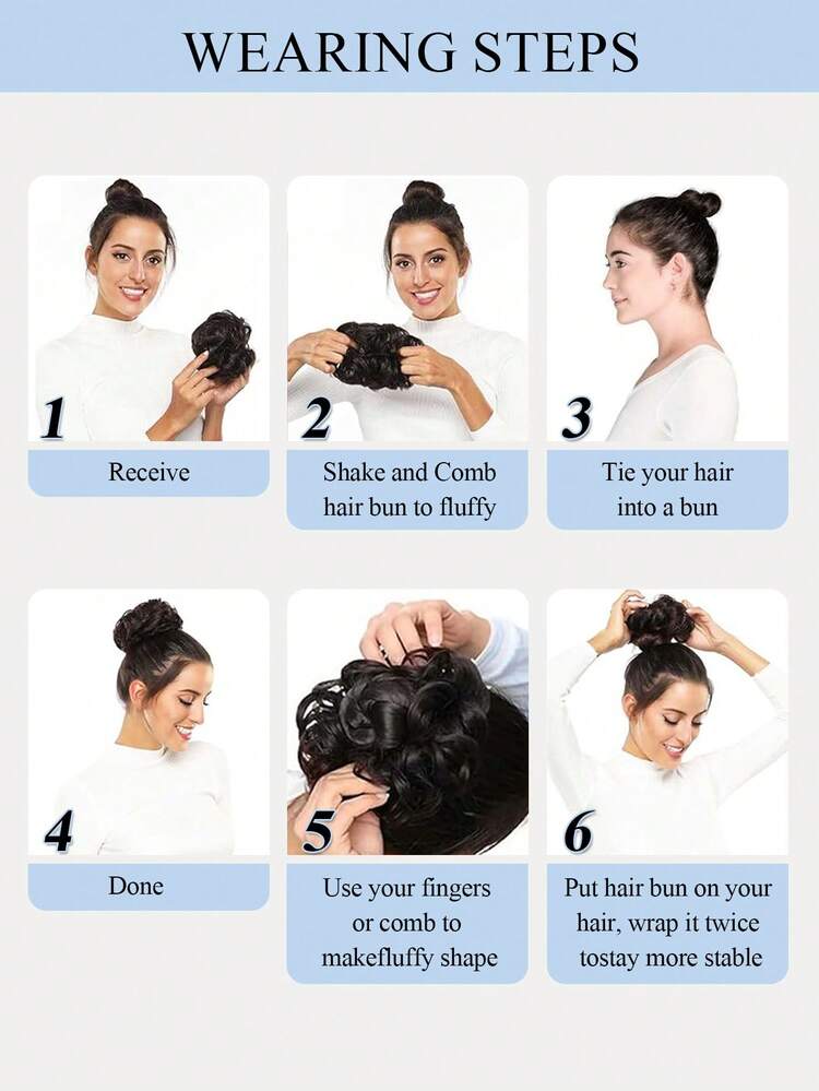 Tóc giả búi rối, tóc nối uốn lượn, tóc búi xoăn, tóc nối kiểu chignon, tóc giả búi xoăn sóng cho nữ kèm dây chun, phụ kiện tóc búi, tóc nối búi dày rối cho nữ, tóc giả búi dày cho nữ, tóc giả búi dày cho lễ hội, quà tặng - Nhiều màu - Xem 7