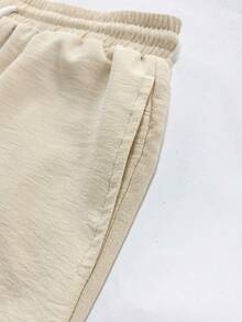 Genlund 男款米色亞麻休閒長褲，度假與休閒，假期 - 米色 - 查看 4