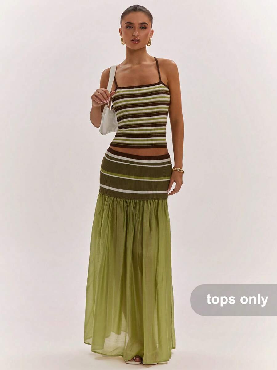 SHEIN BAE توب كامسول نسائي مثير مناسب للعطلات - متعدد الألوان - مشاهدة 1