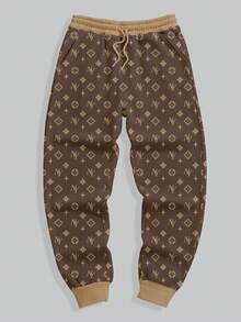 Manfinity Dauomo Men's Drawstring Waist All-Over Print Pocket Casual Everyday Sweatpants - Multicolor - View 5