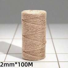 2mm Cuerda de yute natural, cuerda decorativa de yute, manualidades DIY, embalaje de regalos, jardinería, decoración de bodas y fiestas - Marrón - Ver 17