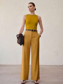 MOTF PREMIUM WOMEN SOLID COLOR FITTED TANK TOP - Ginger - View 1